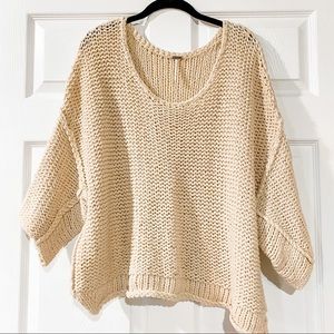 Free People chunky knit, off shoulder sweater